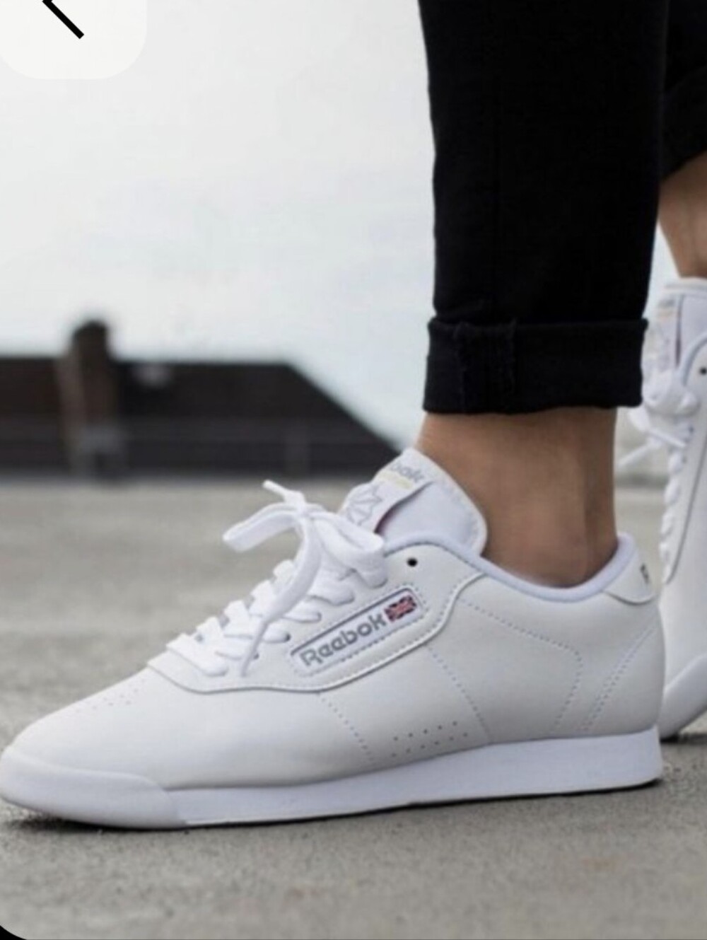 Reebok Classic White Princess 80s Leather Sneakers-